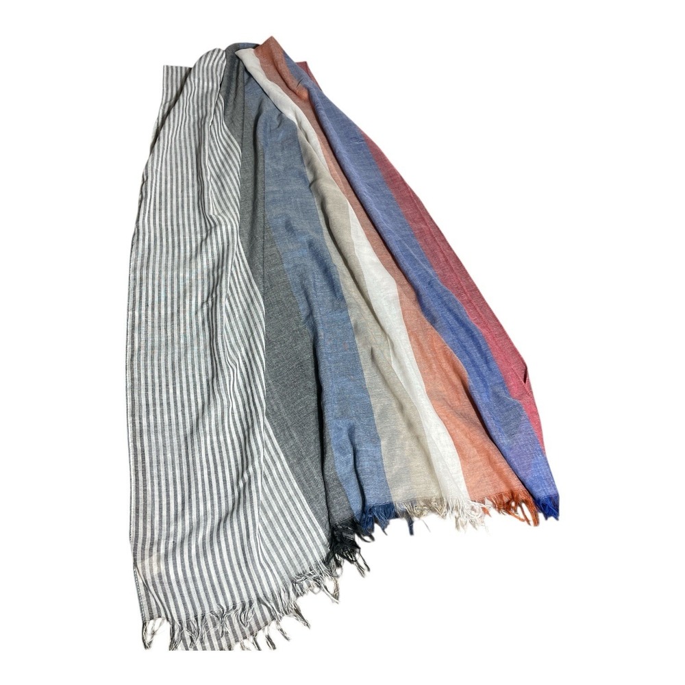 Anthropologie Do Anything For Love Shawl‎ Color Block Boho Core Fringe 80"x32"